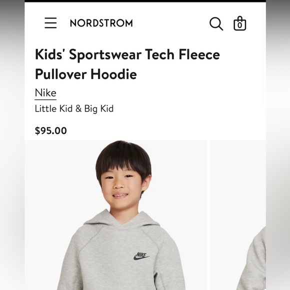 Nike Boys' Sportswear Tech Fleece Pullover Hoodie Youth Small - Picture 5 of 5